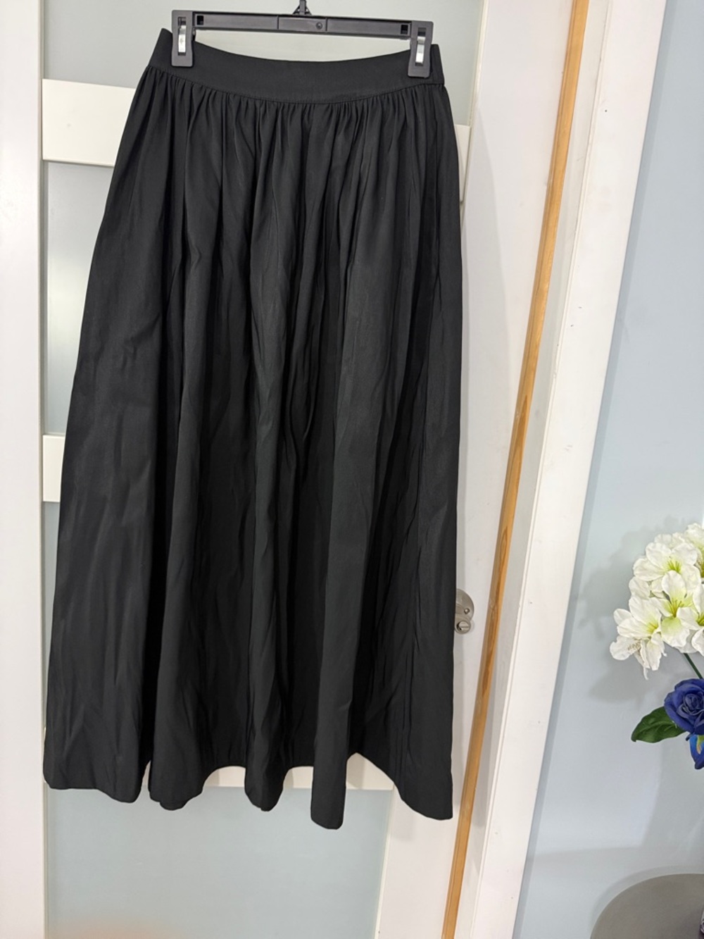 a new day Black Pleated Maxi Skirt with Elastic Waistband